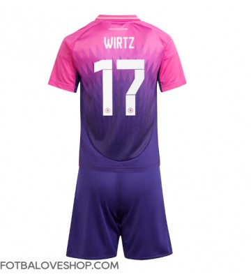 Německo Florian Wirtz #17 Dětské Venkovní Dres ME 2024 Krátký Rukáv (+ trenýrky)